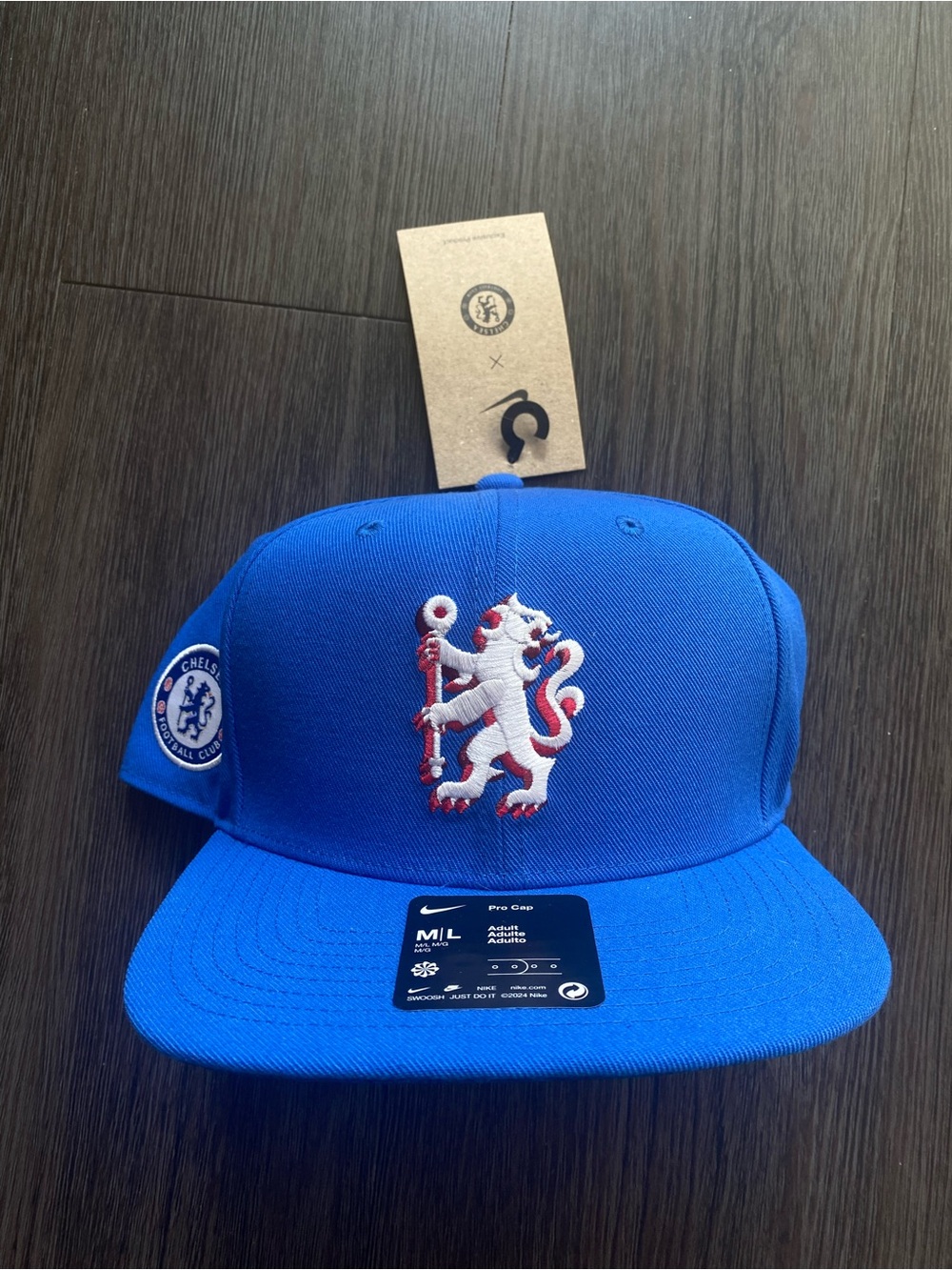 NWT Nike x Chelsea Football Pro Cap Snapback Hat CFC Soccer Football Blue M/L